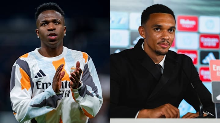 Vinícius Júnior (left) sent a message to Trent Alexander-Arnold on social media.