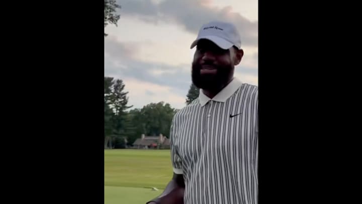 LeBron James on the golf course.