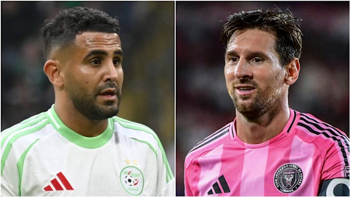 Riyad Mahrez (left) has discussed the prospect of Lionel Messi joining the Saudi Pro League.