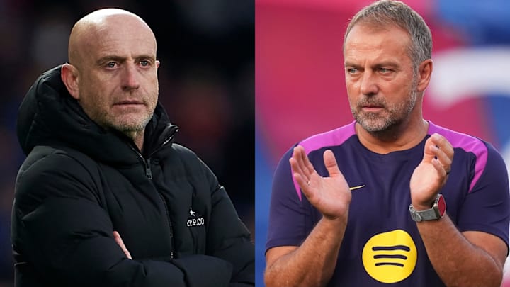 Julián Calero (left) faces off against Hansi Flick (right).