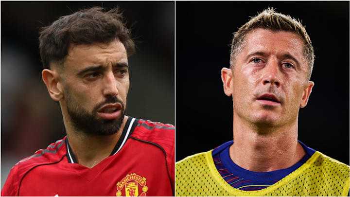 Bruno Fernandes (left) and Robert Lewandowski headline today’s gossip column.