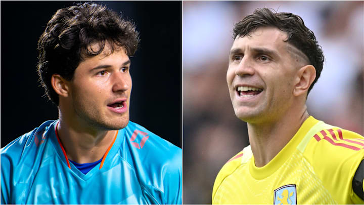 Senne Lammens (left) and Emiliano Martínez have both been on Man Utd’s radar this summer.