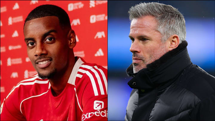 Alexander Isak (left) has had his behaviour questioned by Jamie Carragher.