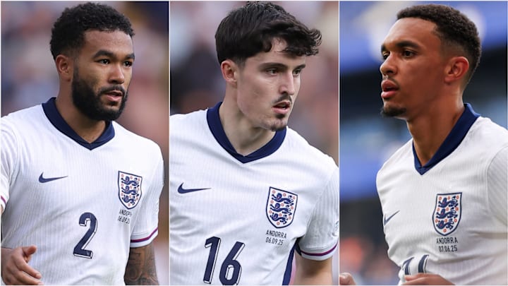 Reece James, Tino Livramento and Trent Alexander-Arnold are vying to become England’s regular starter.