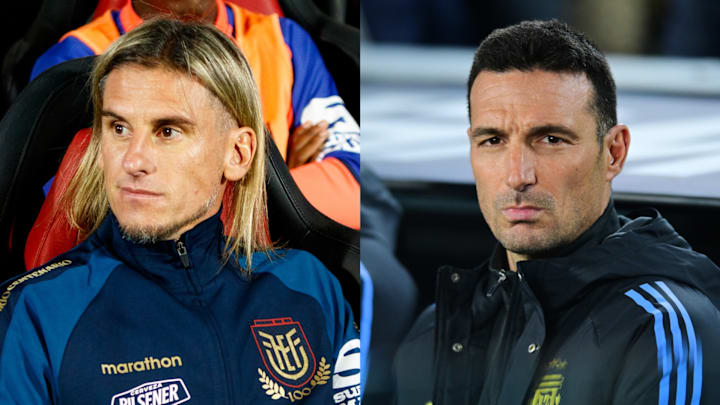 Sebastián Beccacece (left) had high praise for Lionel Scaloni’s Argentina prior to the match.