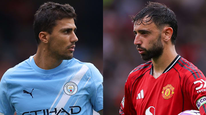 Rodri (left) and Bruno Fernandes (right) face-off to headline the Premier League weekend.