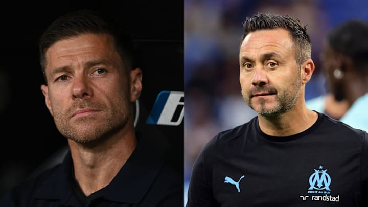 Roberto De Zerbi (right) hopes to be the first manager to defeat Xabi Alonso’s Real Madrid this season.