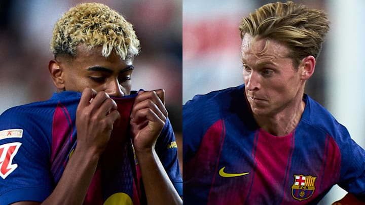 Lamine Yamal (left) and Frenkie de Jong (right) were both absent over the weekend.