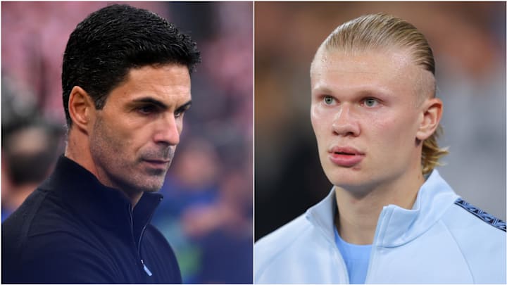 Mikel Arteta (left) has been repeatedly tormented by Erling Haaland. Mikel Arteta (left) has been repeatedly tormented by Erling Haaland.