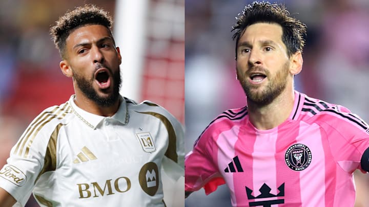 Denis Bouanga and Lionel Messi are tied at 22 goals in the race for the 2025 MLS Golden Boot. 