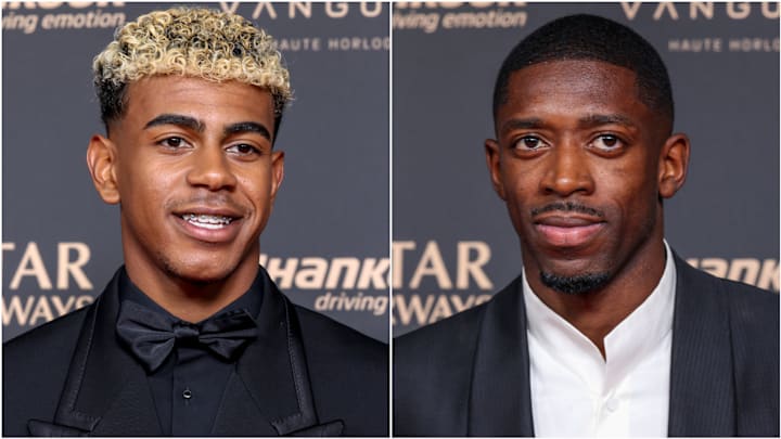 Lamine Yamal (left) and Ousmane Dembélé finished second and first respectively in the 2025 Ballon d’Or.