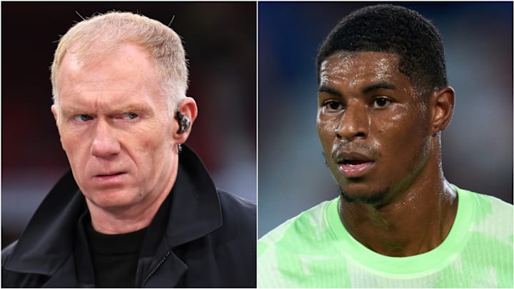 Paul Scholes (left) is not impressive with Marcus Rashford’s behaviour off the pitch.