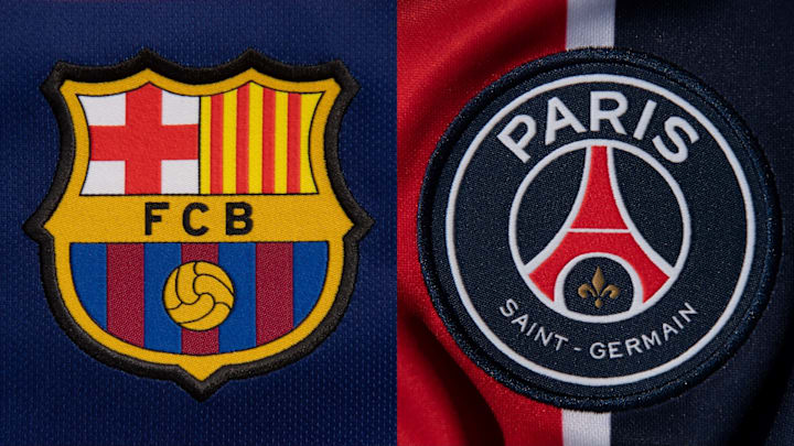Barcelona (left) will aim to spoil PSG’s Champions League crown.