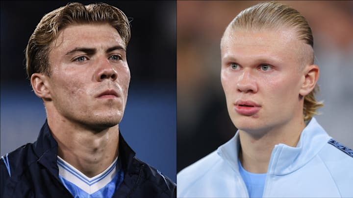 Rasmus Højlund (left) and Erling Haaland have both enjoyed playing alongside Kevin De Bruyne.
