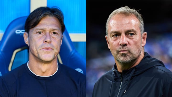 Hansi Flick (right) will aim to defeat Matías Almeyda in their first ever meeting.