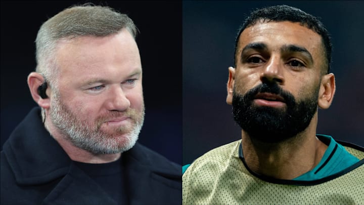 Wayne Rooney (left) had some choice words for Mohamed Salah.