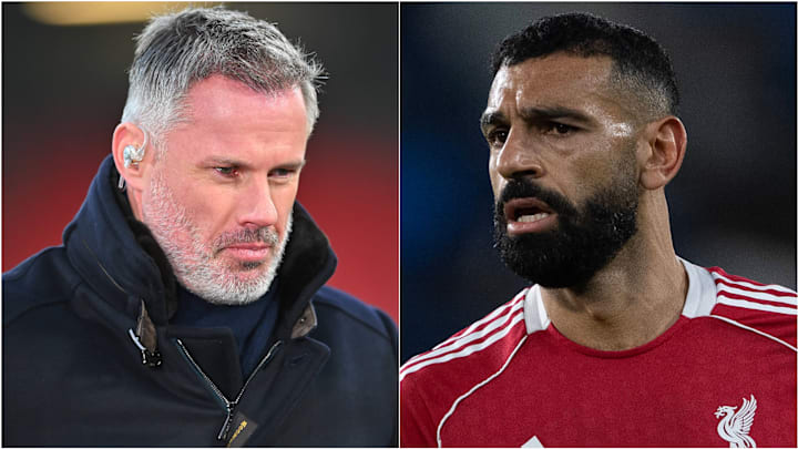 Jamie Carragher (left) is not impressed with Mohamed Salah’s form.