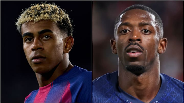 Lamine Yamal (left) and Ousmane Dembélé headline the men’s list of nominees.