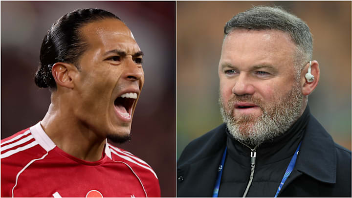 Virgil van Dijk (left) and Wayne Rooney have taken aim at one another.