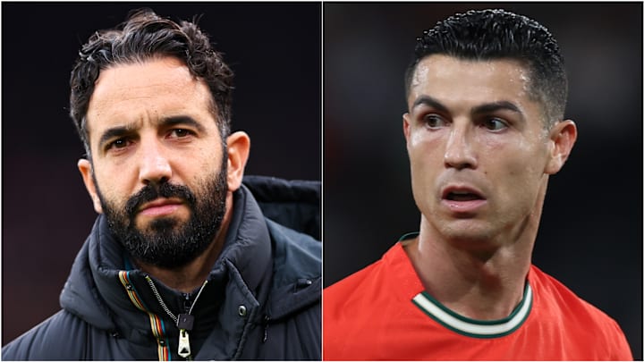 Ruben Amorim (left) had an unexpected response to Cristiano Ronaldo’s comments. Ruben Amorim (left) had an unexpected response to Cristiano Ronaldo’s comments.