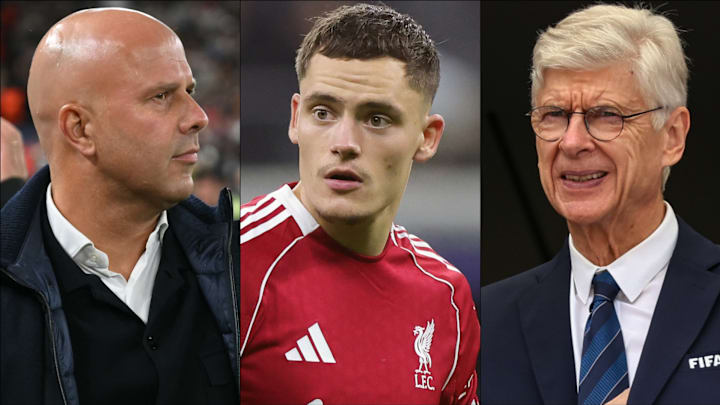 Arne Slot (left) did not entertain Arsène Wenger’s comments on Florian Wirtz.