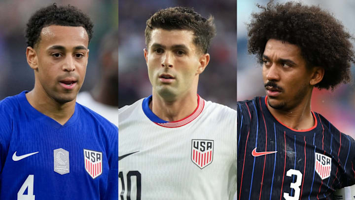 Tyler Adams (left), Christian Pulisic (middle) and Chris Richards (right) are poised for leadership roles next summer.