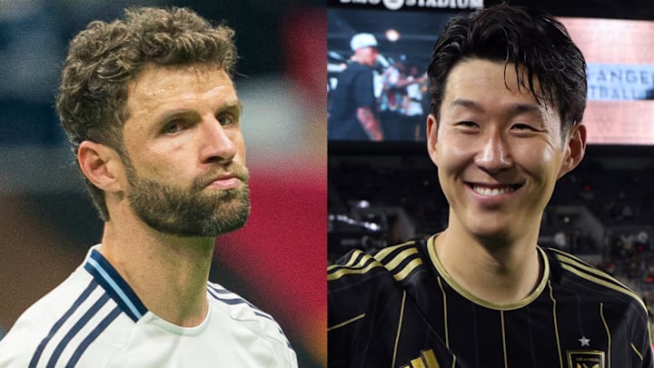 Thomas Müller (left) has only lost to Son Heung-min (right) once in his career. 