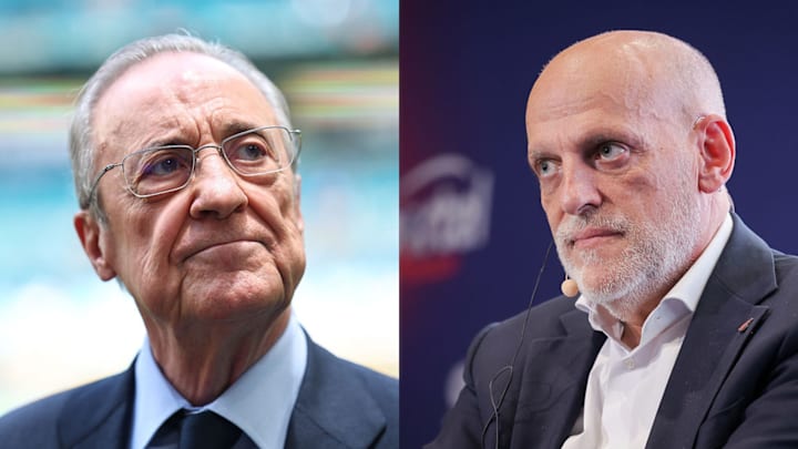 Florentino Pérez (left) and Javier Tebas have a long-running feud.