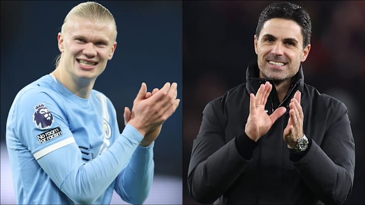 Erling Haaland (left) and Mikel Arteta (right) have both been nominated.