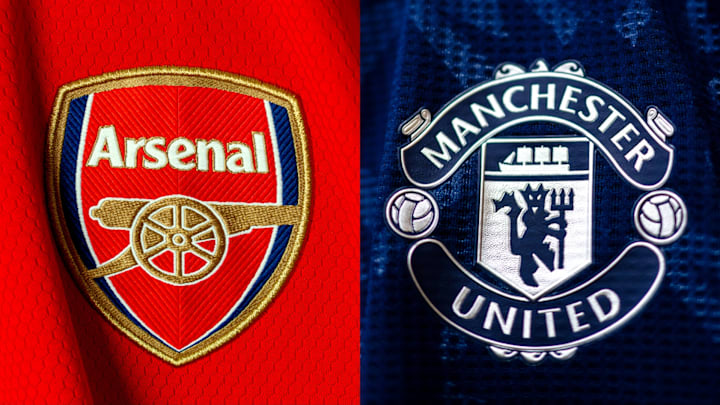 ตราสโมสรของอาร์เซนอลและแมนเชสเตอร์ ยูไนเต็ด