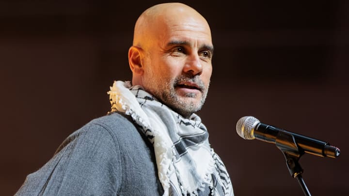 Pep Guardiola was in Barcelona on Thursday.