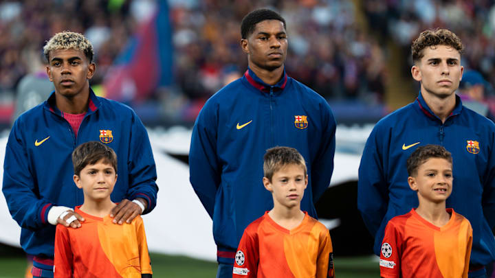 Marcus Rashford (center) has been ruled out of Thursday’s clash.