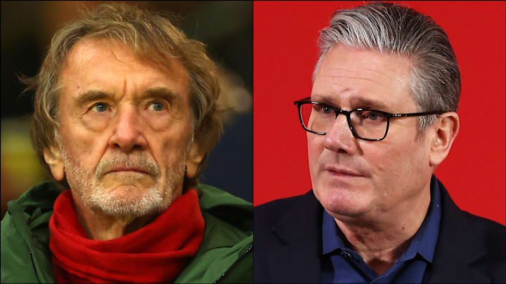 Sir Jim Ratcliffe (left) and Sir Keir Starmer have exchanged barbs.