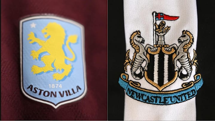 ตราสโมสรแอสตัน วิลลาและนิวคาสเซิล ยูไนเต็ด