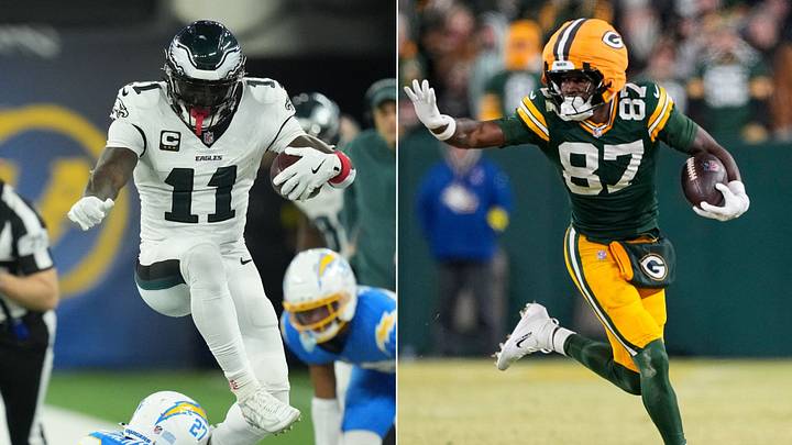 A.J. Brown and Romeo Doubs will give Drake Maye a fresh new wide receiver duo in 2025. A.J. Brown and Romeo Doubs will give Drake Maye a fresh new wide receiver duo in 2025.