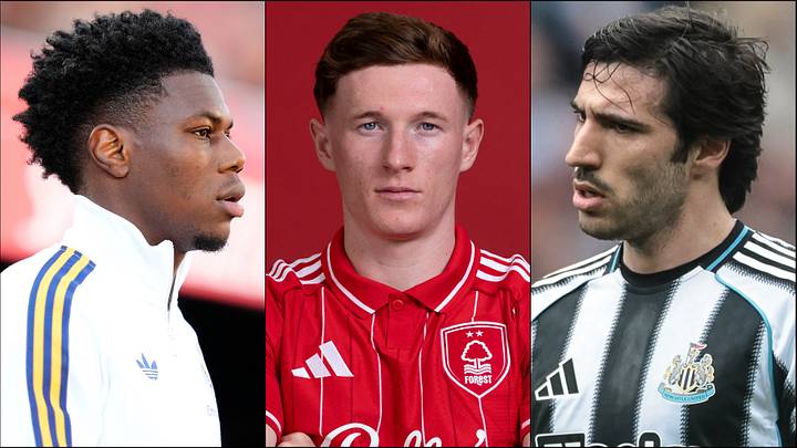 Aurélien Tchouaméni (left), Elliot Anderson (center) and Sandro Tonali have all been linked with Manchester United.
