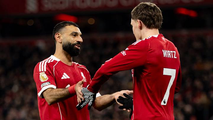 Mohamed Salah (left) had backing on social media from Florian Wirtz. Mohamed Salah (left) had backing on social media from Florian Wirtz.