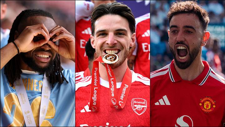 Antoine Semenyo (left), Declan Rice (center) and Bruno Fernandes all enjoyed standout campaigns. Antoine Semenyo (left), Declan Rice (center) and Bruno Fernandes all enjoyed standout campaigns.