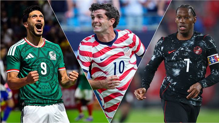 Raul Jímenez (left), Christian Pulisic (center) and Jonathan David (right) stand out as three of the best players across the co-hosting nations