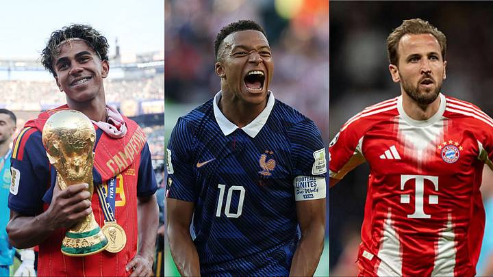 Lamine Yamal (left), Kylian Mbappé (center) and Harry Kane are the favorites to win the Ballon d’Or. Lamine Yamal (left), Kylian Mbappé (center) and Harry Kane are the favorites to win the Ballon d’Or.