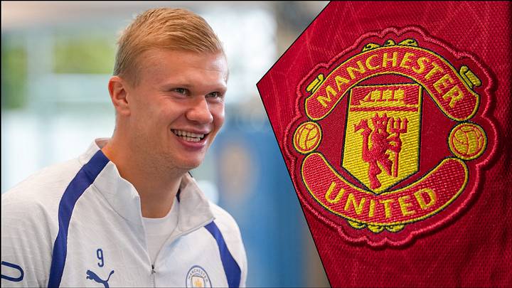 Erling Haaland (left) has never been slow to offer his disdain for Manchester United. Erling Haaland (left) has never been slow to offer his disdain for Manchester United.