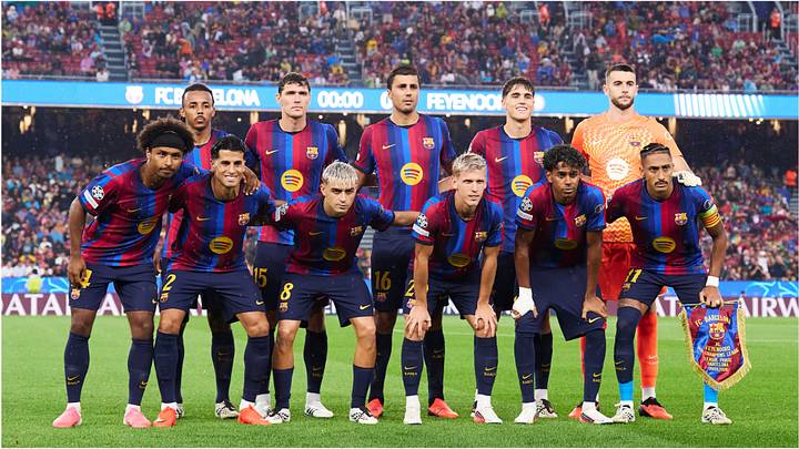 Raphinha (far right) is absent but Barça still have significant firepower. Raphinha (far right) is absent but Barça still have significant firepower.