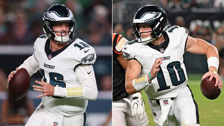 Tanner McKee will start for the Eagles on Sunday, with Cole Payton backing him up. Tanner McKee will start for the Eagles on Sunday, with Cole Payton backing him up.