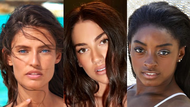 Bianca Balti was photographed by Yu Tsai in Aruba. Lorena Durán was photographed by Ben Watts in Portugal. Simone Biles was photographed by Walter Chin in Puerto Vallarta