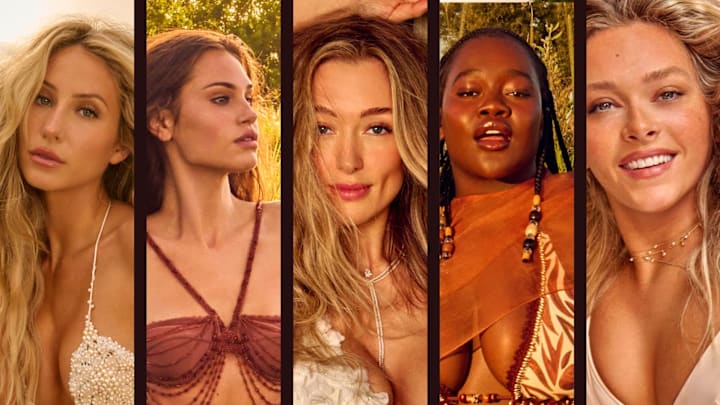 Alix Earle, Meredith Mickelson, Penny Lane, Achieng Agutu and Camille Kostek were photographed by Ruven Afanador in Botswana.