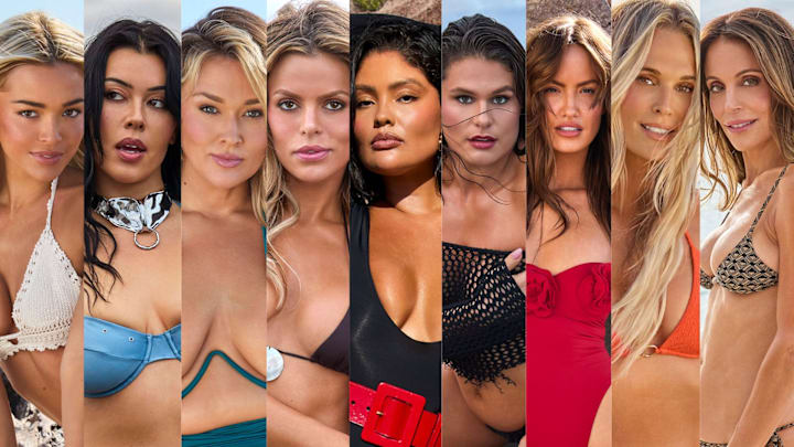 Olivia Dunne, Lauren Chan, Hunter McGrady, Brooks Nader, Jocelyn Corona, Ilona Maher, Haley Baylee, Molly Sims and Bethenny Frankel were photographed by James Macari in Loreto, Baja California Sur, Mexico