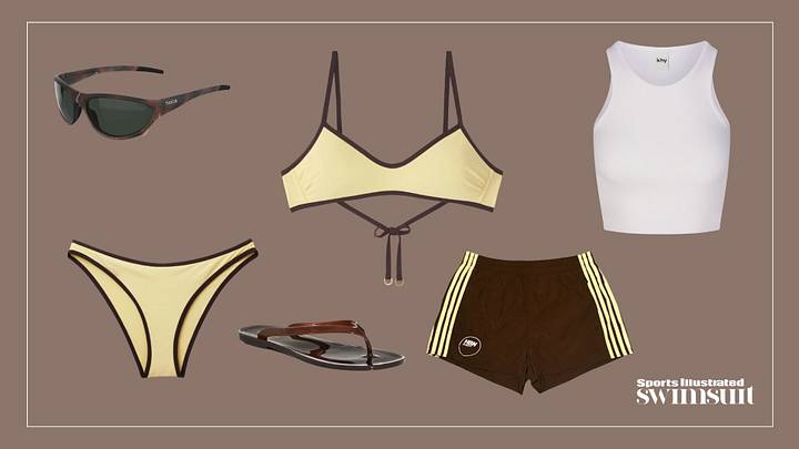 Butter yellow bikini and accessories Butter yellow bikini and accessories
