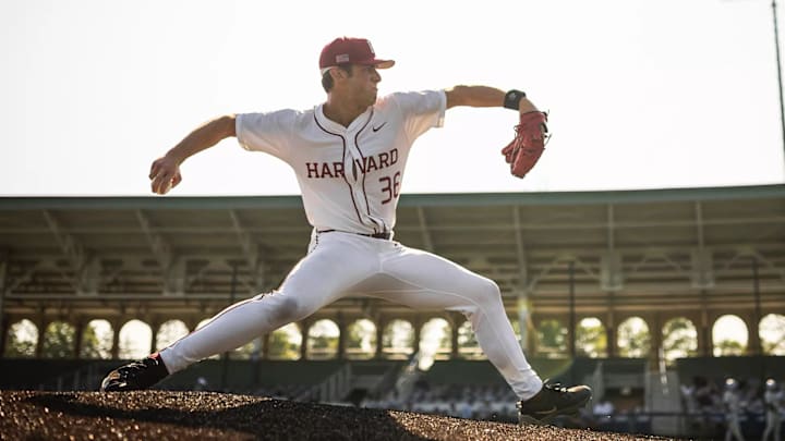 Harvard's Truman Pauley earned an All-Ivy League honorable mention in 2025.
