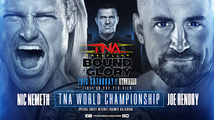 TNA Bound For Glory main event featuring World Heavyweight Champion Nic Nemeth (left) and Joe Hendry (right).