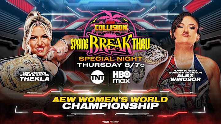 After defeating Jamie Hayter at Dynasty, Thekla will defend the AEW Women's World Championship against Hayter's Brawling Birds teammate, Alex Windsor.